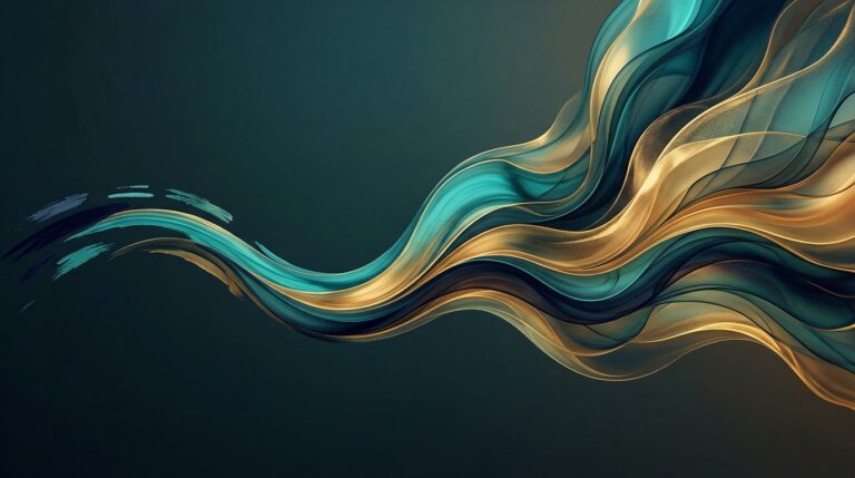 Abstract illustration of short, fragmented strokes merging into a single flowing ribbon of color, representing the shift from keyword searches to detailed AI conversations